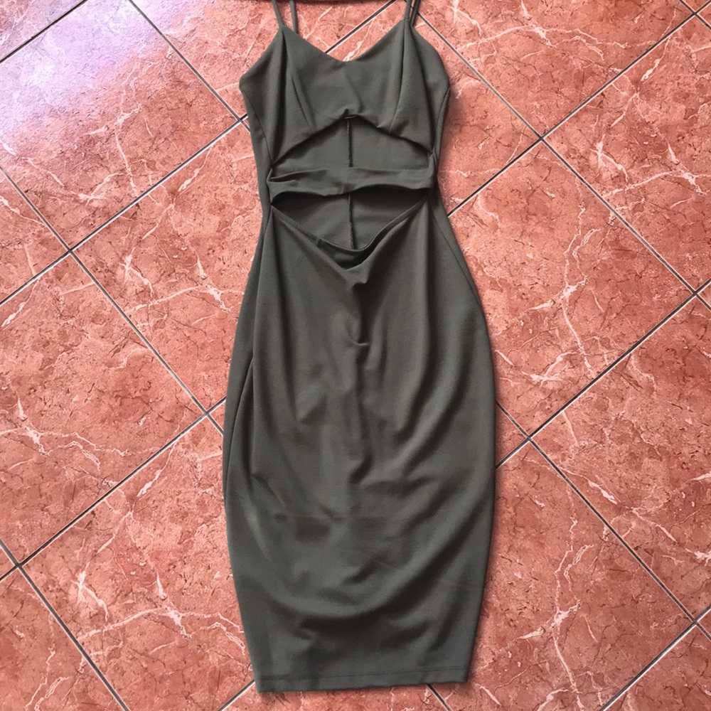 OLIVE GREEN DRESS
